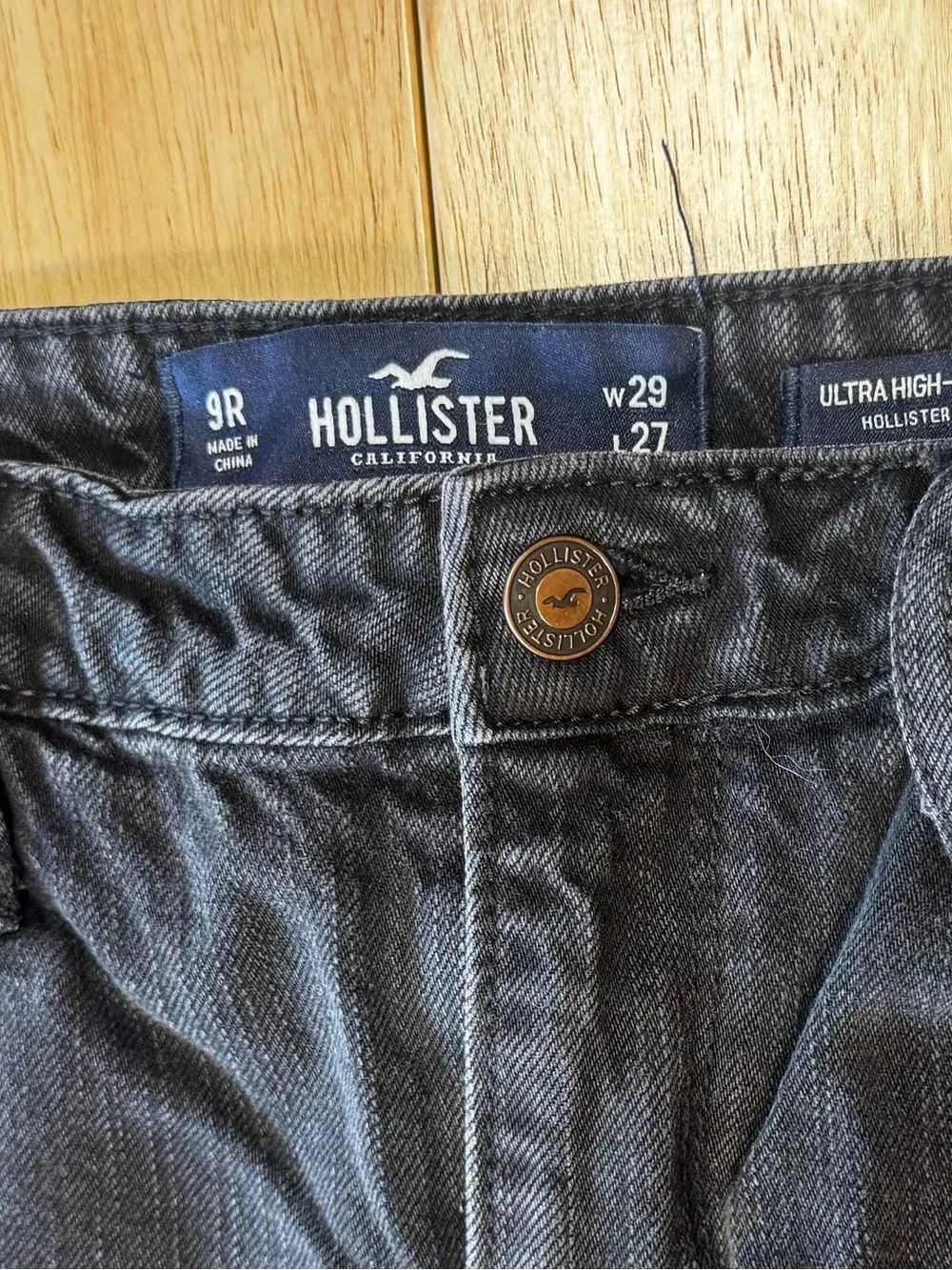Hollister Black Washed High-Rise Jeans